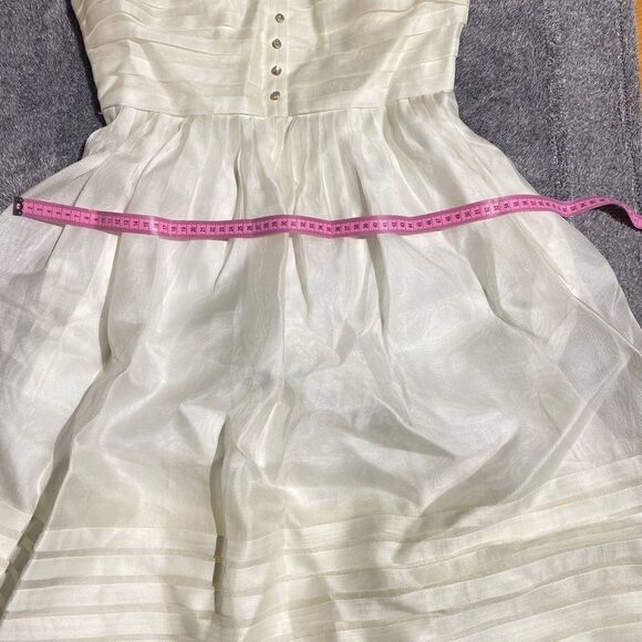 BHLDN Hitherto Comme II Faut Silk Wedding Dress, Lace Floral Sheer Bridal Retro - Picture 12 of 12